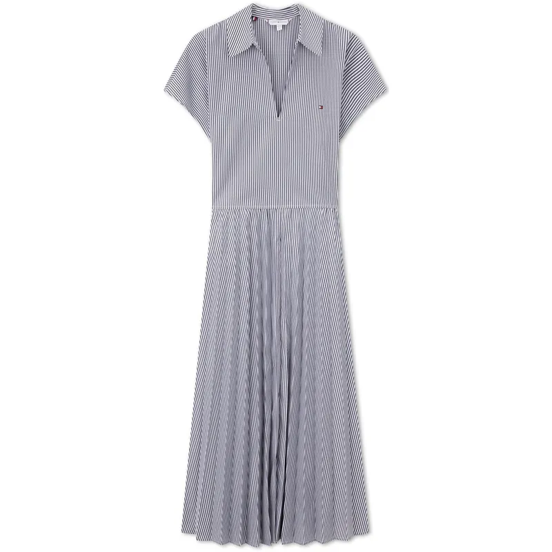 Tommy Hilfiger Short Sleeved Dress Women's Black White Stripes