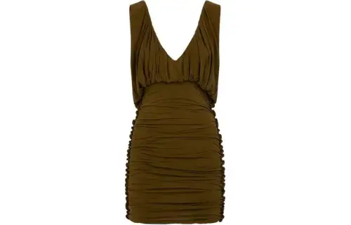 SAINT LAURENT Draped Sleeveless Dress