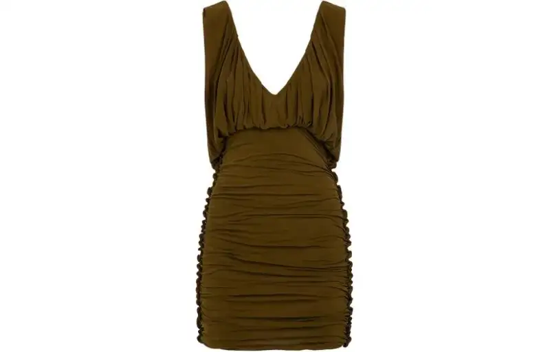 SAINT LAURENT Draped Sleeveless Dress
