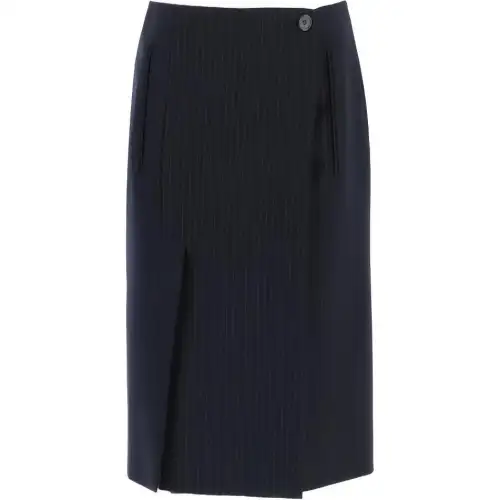 PRADA Casual Long Skirt Women's Dark Blue