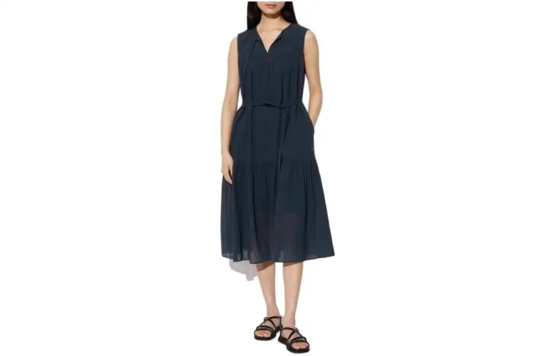 UNIQLO Sleeveless Dress Women's Navy Blue