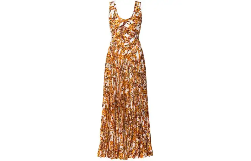 LOUIS VUITTON Slip Dress Women's Gold