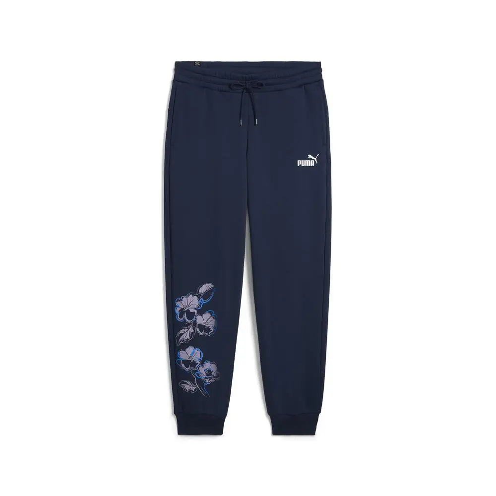 PUMA ESSENTIALS+FLORAL VIBES Knitted Sweatpants Women's Blue