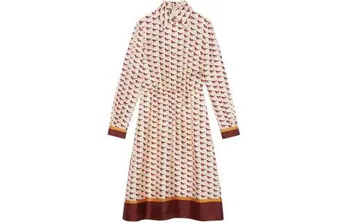 GUCCI Long Sleeved Dress Women's Multicolor