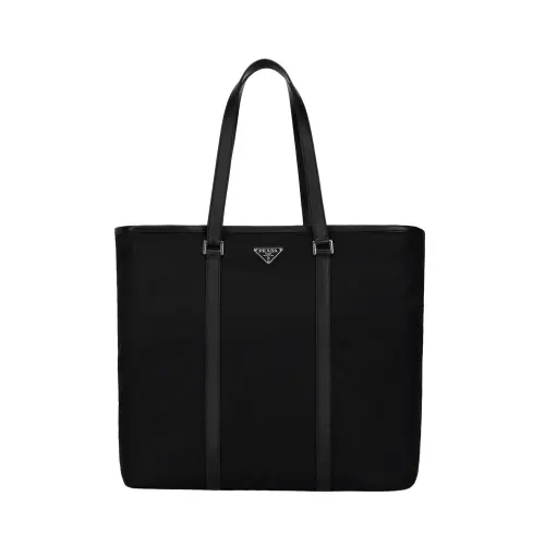 PRADA Re NylonSaffiano Nylon Handbag Regular Men's Black