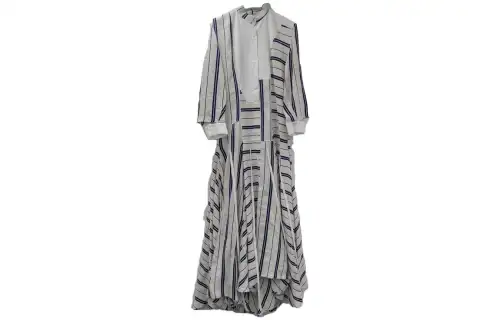 LOEWE Long Sleeved Dress Women's Blue White