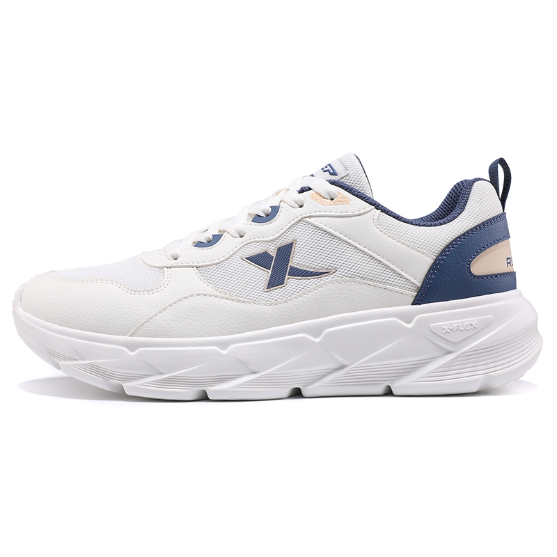 XTEP Cushioning Abrasion Resistant Support Low top Casual Running Shoes Men’s White Blue