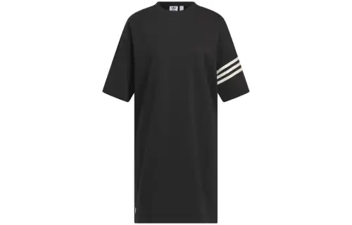 Adidas Originals Short Sleeved Dress Japan Version Women's Black