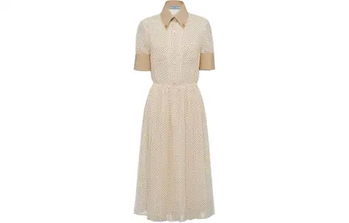 PRADA Polka-dot Print Midi Dress