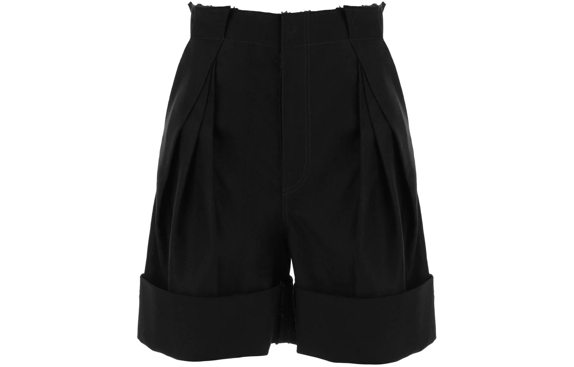Maison Margiela Pleat detail Raw cut Shorts