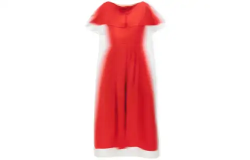 LOEWE Blurred Print Dress 'Red/White'