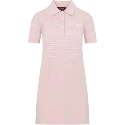 GUCCI Collared Short Sleeve Dress