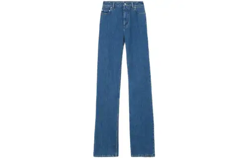【Previous Season】high-waisted straight-leg cotton jeans