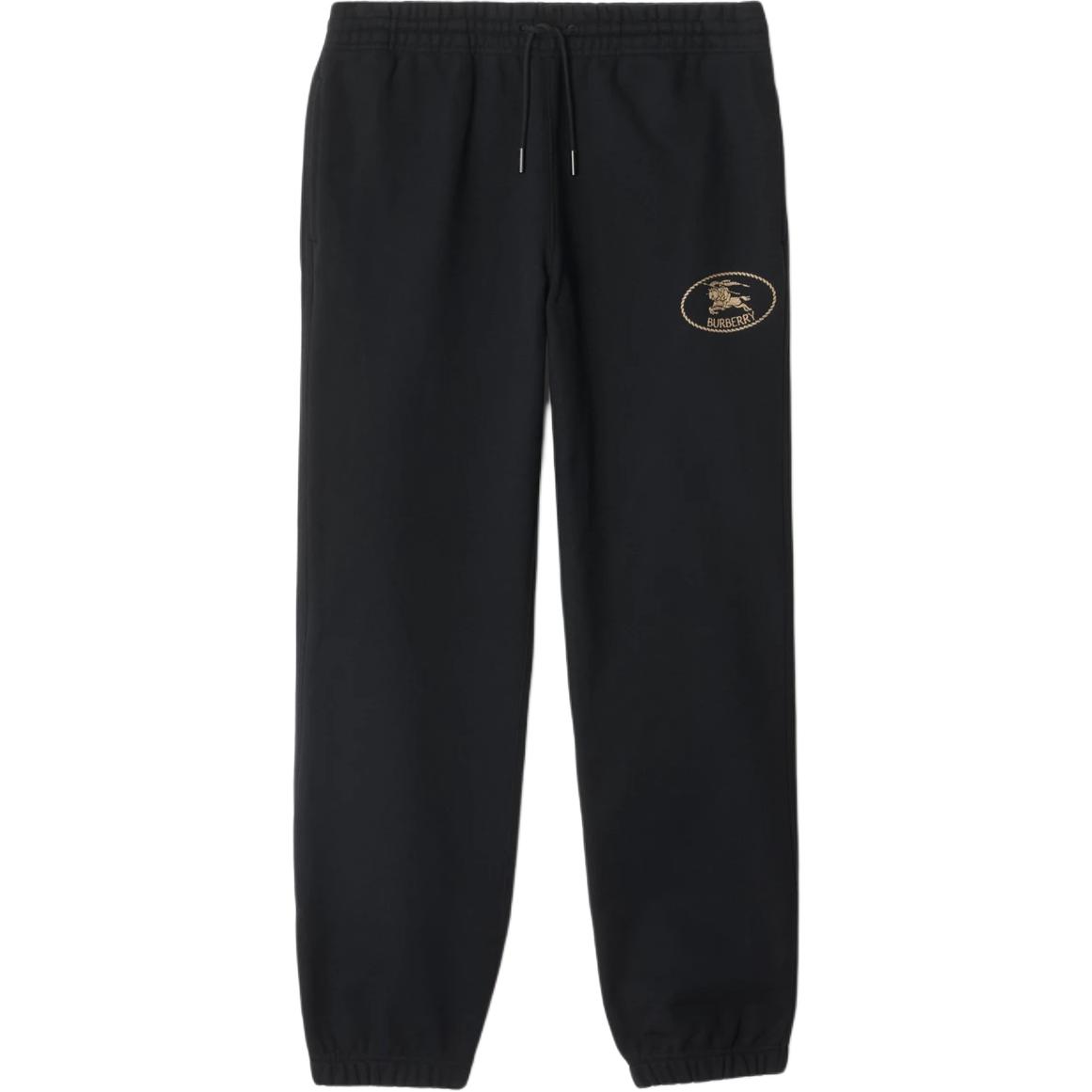 Женские штаны Burberry Logo Print Knit Sweatpants (черные)