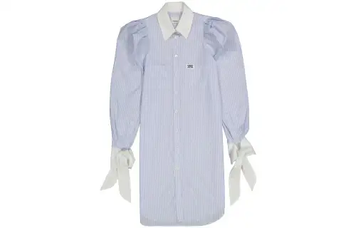 Burberry Long Sleeved Dress Women's Blue