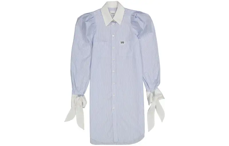 Burberry Long Sleeved Dress Women's Blue