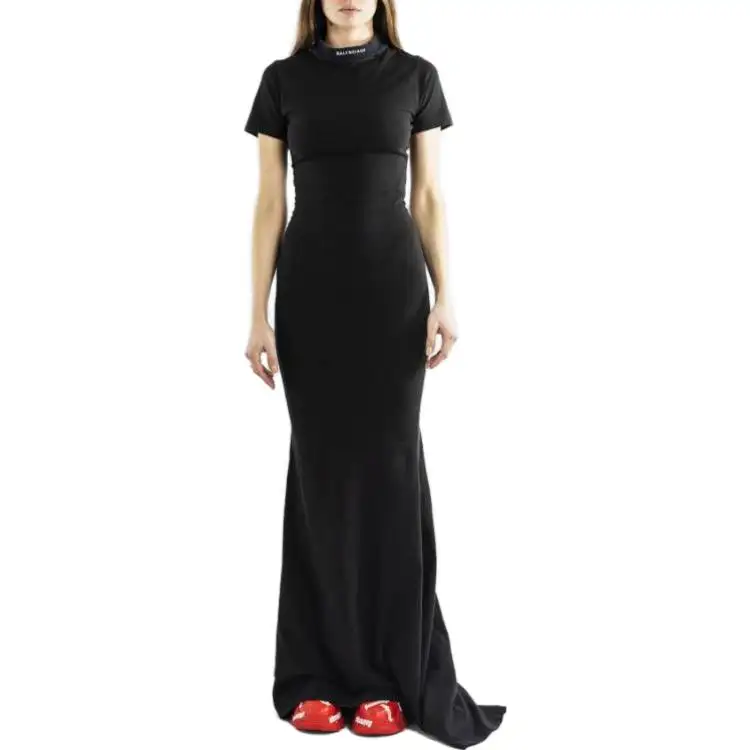 Balenciaga SS23 Long Sleeved Dress Women's Black