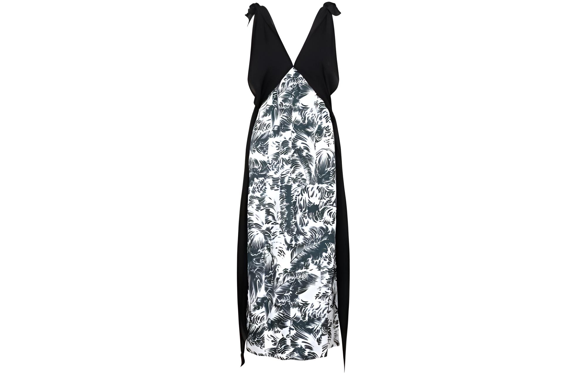 Bottega Veneta V-Neck Graphic Printed Dress
