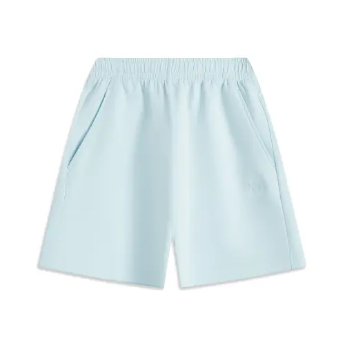 Li Ning Sports Trendy Collection Casual Shorts Women's Light Sky Blue