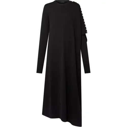 LOUIS VUITTON Asymmetrical Cashmere Knit Dress