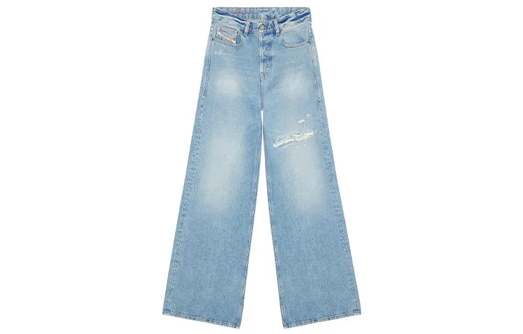DIESEL 1996 D Sire Wide Leg Distressed Jeans