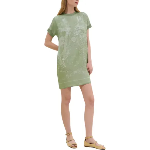 HERMES Short Sleeved Dress Women's Green