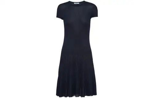 PRADA Crewneck Knitted Midi Dress