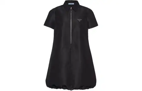 PRADA Short-Sleeved Half-Zipped Dress