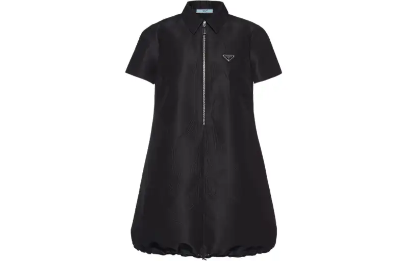 PRADA Short-Sleeved Half-Zipped Dress
