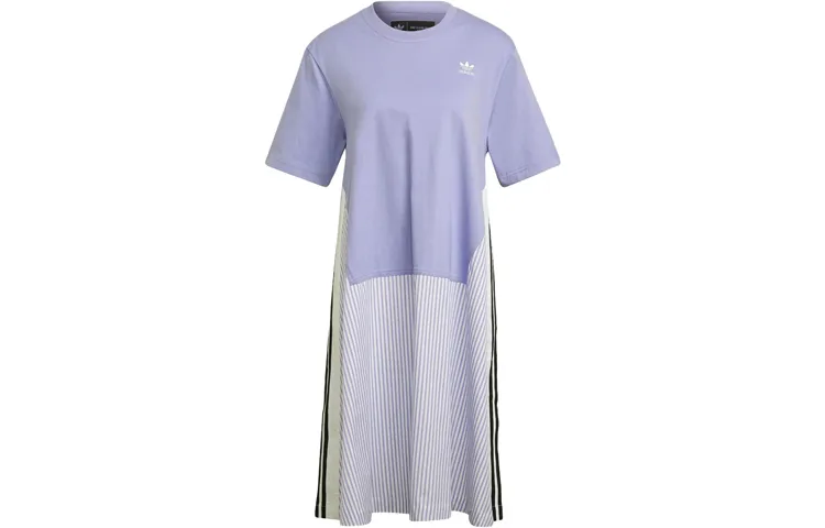 adidas originals Crewneck Loose Shirt Dress Purple