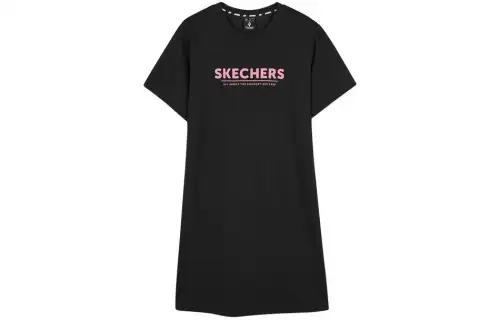 Skechers Short Sleeved Dress Women's Carbon Black