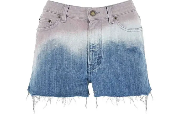 Balenciaga Denim Shorts Regular Fit Women's Multicolor