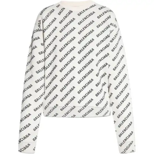 Balenciaga Long Sleeve Crewneck 'White/Black'