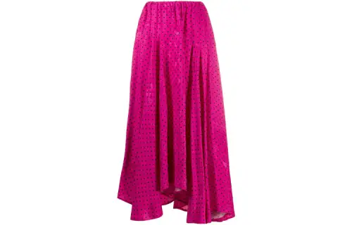 Balenciaga SS21 Casual Long Skirt Women's Rose Red