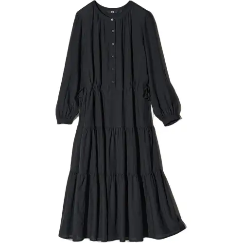 UNIQLO Long Sleeved Dress Women's Black
