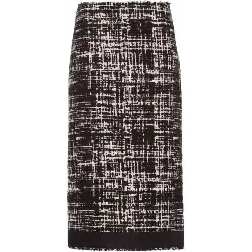 PRADA SS22 Casual Long Skirt Women's Black