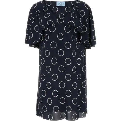 PRADA SS24 Short Sleeved Dress Women's Black