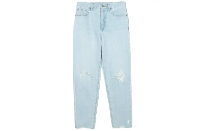 UNIQLO Jeans Women's Sky Blue Moderate Ripped Pants