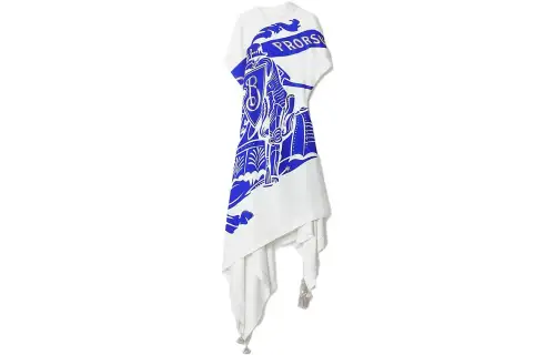 Burberry Short Sleeved Dress Women's White