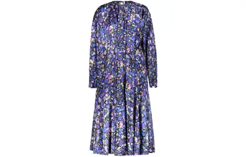 Balenciaga All Over Patterned Long Sleeved Dress