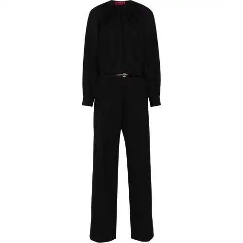 Gucci Double G Buckle Keyhole Neck Jumpsuit