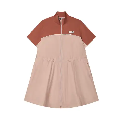 FILA x MAISON KITSUNE ORIGINALE Short Sleeved Dress Women's Fine Russet Red