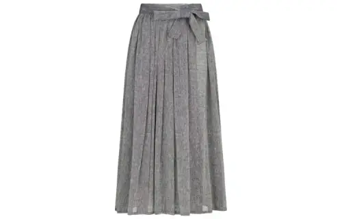 DIOR Quarterly New Products Casual Short Skirts Women's Blue Gray Moderate Long Pleated Skirt
