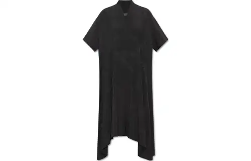 Balenciaga Short Sleeved Dress, Regular Fit Women's Gray