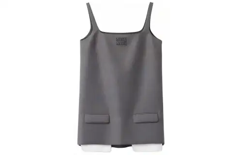 MIU MIU Sleeveless Dress Women's Gray