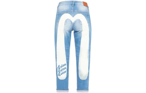 EVISU Jeans Women's Denim Blue Moderate Slim Fit Pants