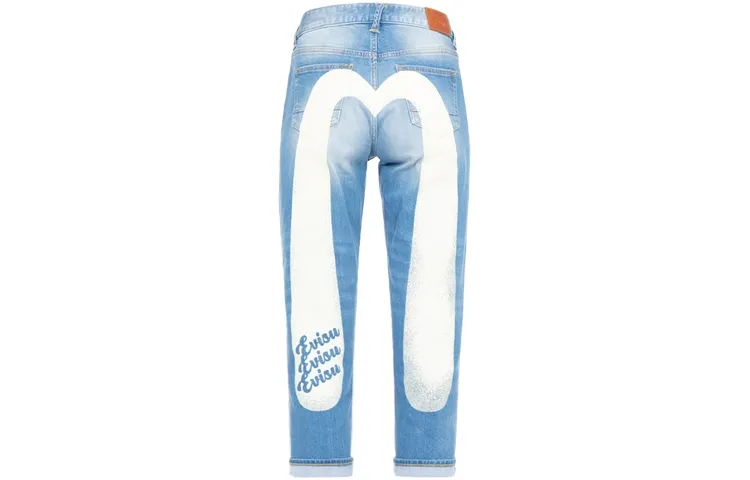 EVISU Jeans Women's Denim Blue Moderate Slim Fit Pants