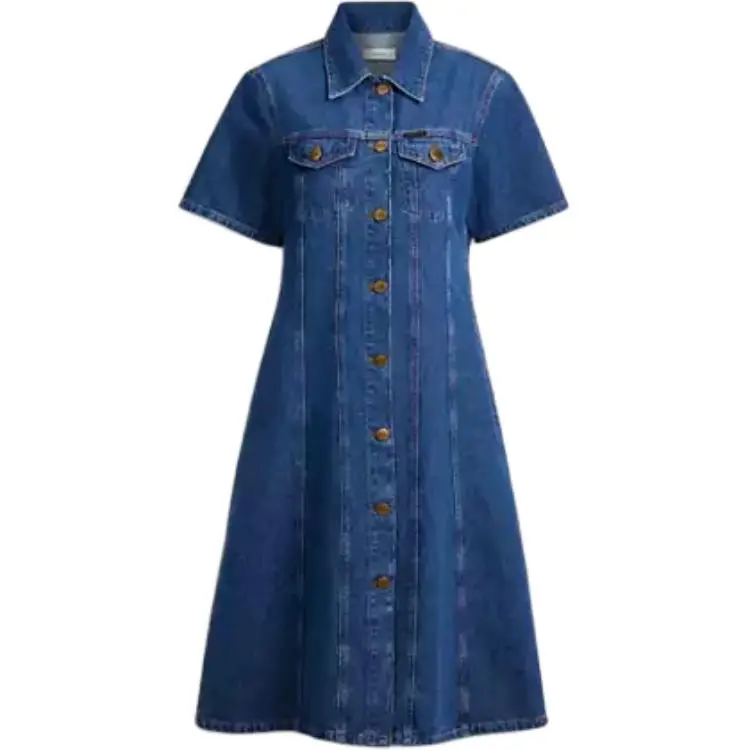 COACH Short Sleeved Dress Women's Blue
