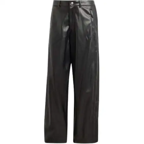 Adidas Originals ADIBREAK PREMIUM PLEATHER Leather Pants Women's Black