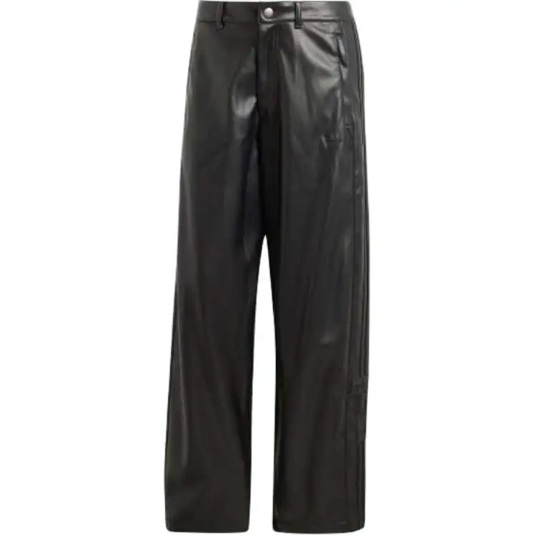 Adidas Originals ADIBREAK PREMIUM PLEATHER Leather Pants Women's Black